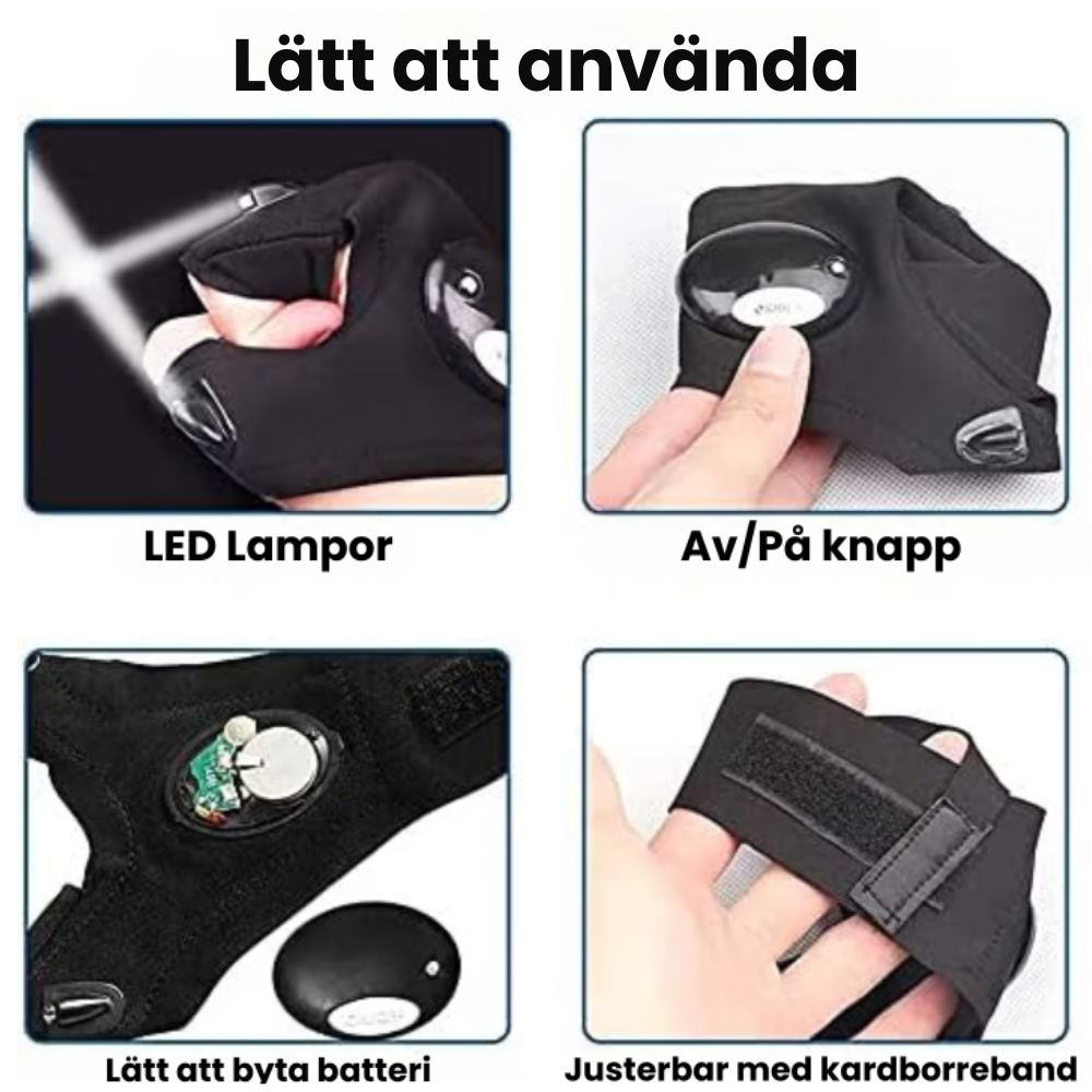 Led Handskar-Alltid ljus där du behöver det